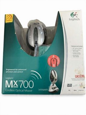 Logitech MX700 Cordless Optical Mouse - Teal & White